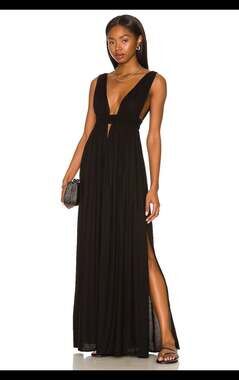 Indah Anjeli Empire Maxi Dress in Black Size Xs.